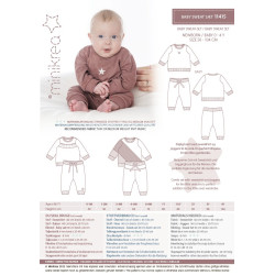 Baby Sweat Sæt minikrea snitmønster 11215