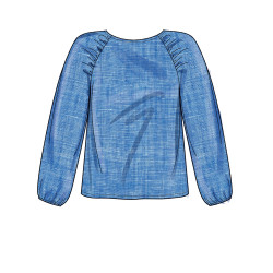 Bluse m/raglanærmer New look snitmønster easy  6708