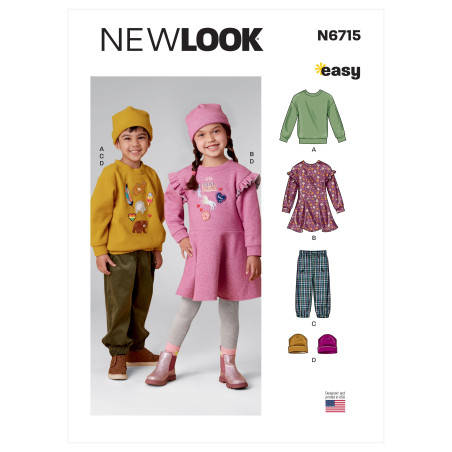 Børnetøj dreng/pige New look snitmønster easy 6715