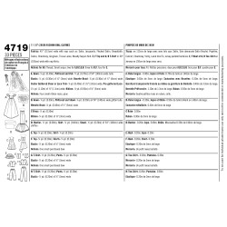 Barbietøj Brudekjole Simplicity snitmønster 4719