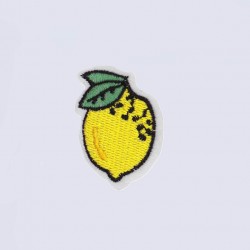 Citron broderet strygemærke