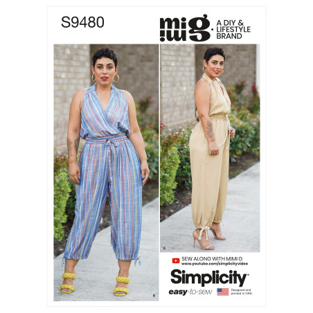 Jumpsuit også plusmode Simplicity snitmønster 9480