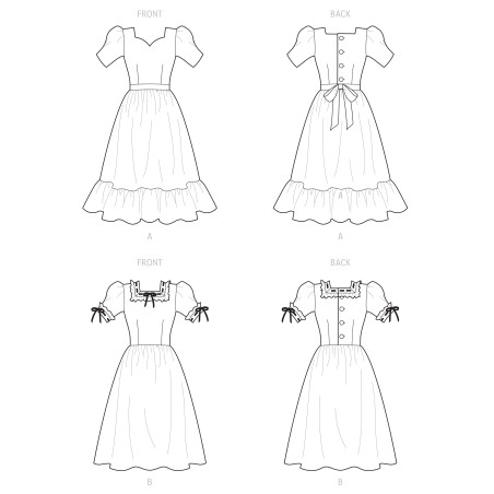 Vintage 1940´ Kjole også plusmode Simplicity snitmønster 9464