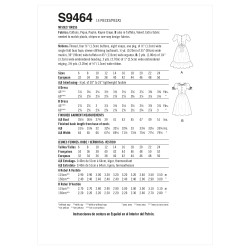 Vintage 1940´ Kjole også plusmode Simplicity snitmønster 9464