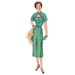Vintage 1950´Kjole også plusmode Simplicity snitmønster 9465