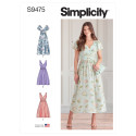 Kjole også plusmode Simplicity snitmønster 9475