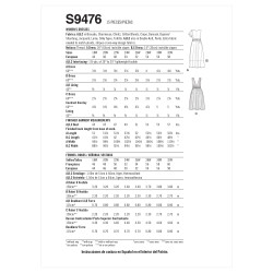 Kjole plusmode Simplicity snitmønster 9476