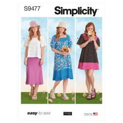 Sommerkjole og bluse Simplicity snitmønster 9477 A