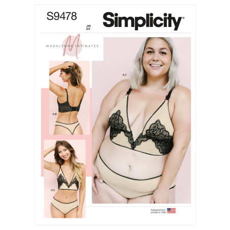 Trusse og BH Simplicity snitmønster 9478 A