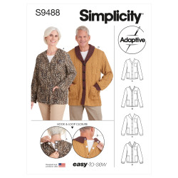 Cardigan ham/hende Simplicity snitmønster 9488 A