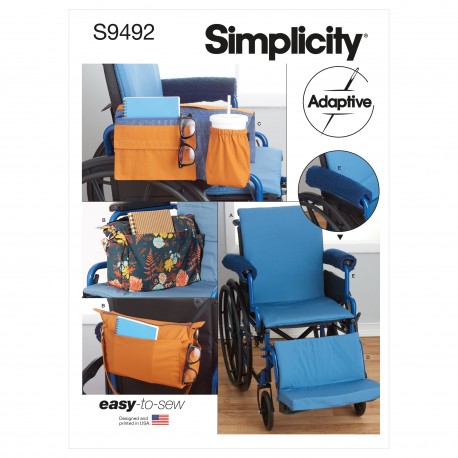 Taske og puder til kørestol Simplicity snitmønster 9492 OS