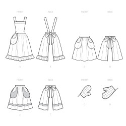 1940´vintage forklæde Simplicity snitmønster 9496 OS