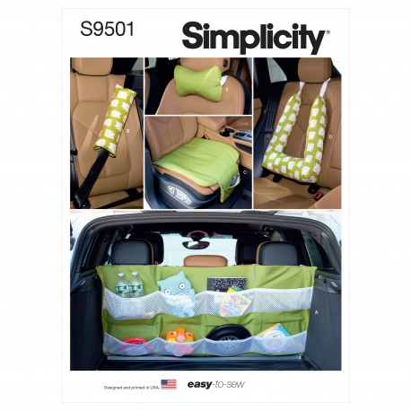 Puder og opbevaring i bil Simplicity snitmønster 9501 OS