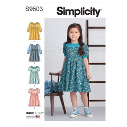 Pigekjole Simplicity snitmønster 9503 A