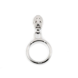 4mm glider med ring til spirallynlås i metermål