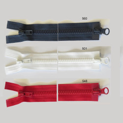 YKK-Lynlås 6mm 2 vejs delbar Hvid rød marineblå