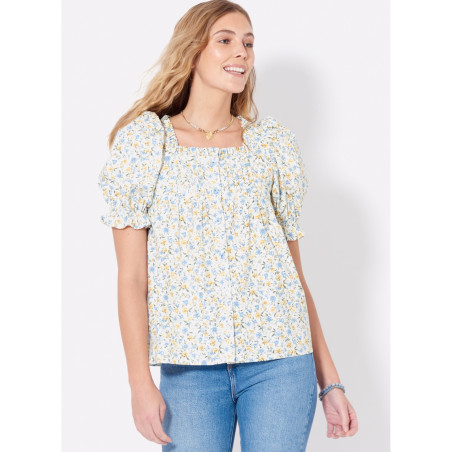 Bluse m/pufærme New Look snitmønster 6719