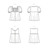 Bluse m/pufærme New Look snitmønster 6719