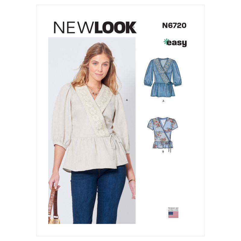 Slå-om Bluse New Look snitmønster 6720