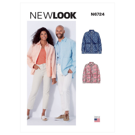 Herre/dame jakke/storskjorte New Look snitmønster 6724