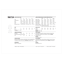 Herre/dame jakke/storskjorte New Look snitmønster 6724