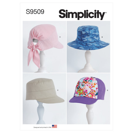 Bøllehat og kasket  Simplicity snitmønster S9509 A