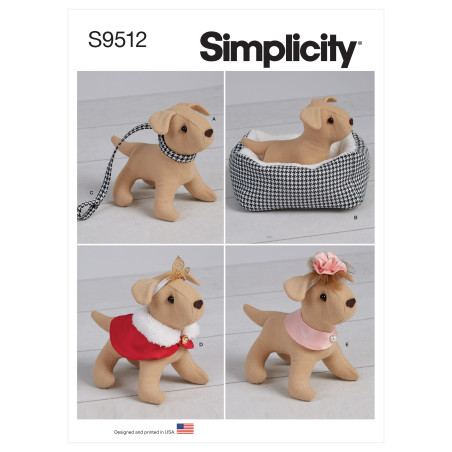 Tøjdyr Hund m/kurv Simplicity snitmønster S9512 OS