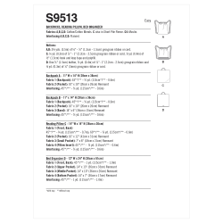 Rygsæk og pude Simplicity snitmønster S95513 OS