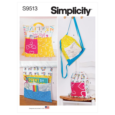 Rygsæk og pude Simplicity snitmønster S95513 OS