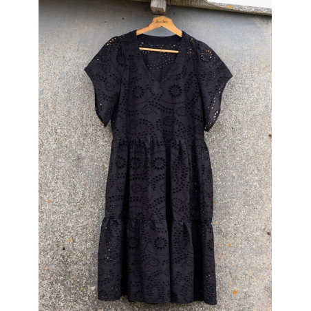 Kjole m/vingeærme og flæse plusmode Onion snitmønster 9033