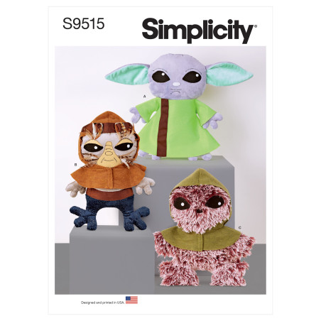 Tøj dyr Joda Simplicity snitmønster S9515 OS