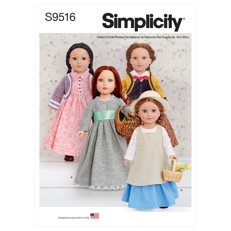 Dukkekjoler Simplicity snitmønster S9516 OS