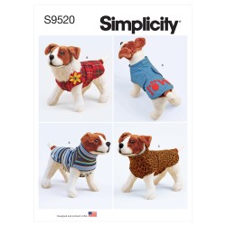 Hundetøj store og små Simplicity snitmønster S9520 A