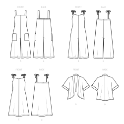 Jumpsuit og kjole også plusmode Simplicity snitmønster S9541