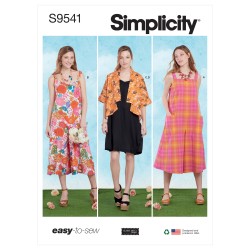 Jumpsuit og kjole også plusmode Simplicity snitmønster S9541