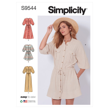 Jumpsuit og kjole  også plusmode også plusmode Simplicity snitmønster S9544