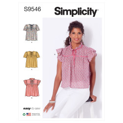 Bluse m/bærestykke Simplicity snitmønster S9546 A