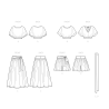 Bluse og nederdel Simplicity snitmønster S9550