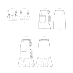 Top og nederdel Simplicity snitmønster S9552