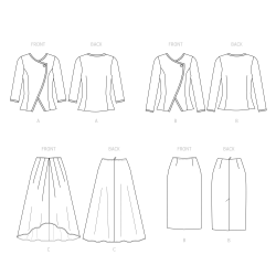 Jakke og nederdel plusmode Simplisity snitmønster S9553