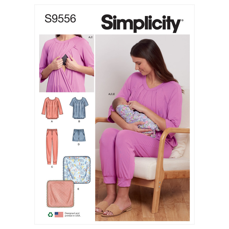 Ammebluse og tæppe Simplicity snitmønster S9556 A