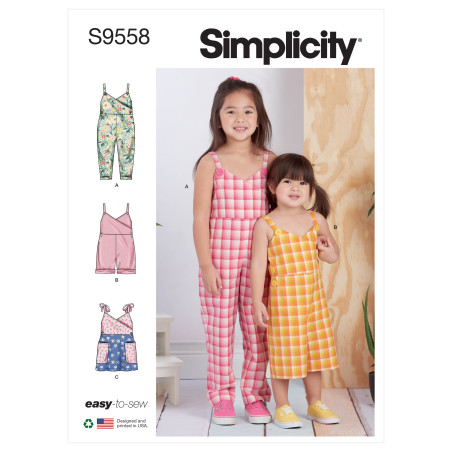 Jumpsuit børnetøj  Simplicity snitmønster S9558