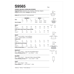 Forklæde til mor/barn Simplicity snitmønster S9565 A