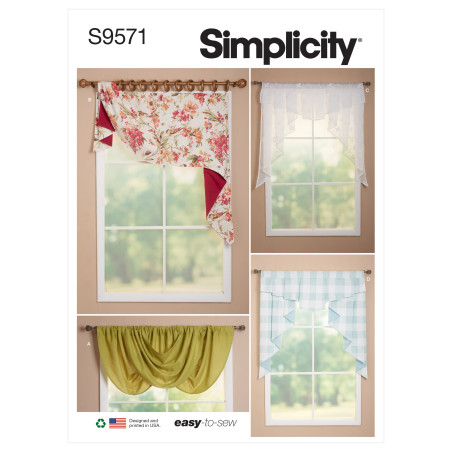 Gardinkapper Simplicity snitmønster S9571 OS