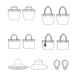 Strandtaske og sommer hat m/skygge  Simplicity snitmønster S9580 A