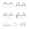 Strandtaske og sommer hat m/skygge  Simplicity snitmønster S9580 A