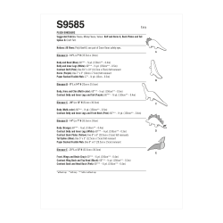 Dinosaurus tøjdyr Simplicity snitmønster S9585 OS