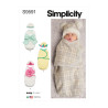 Babytæppe og hue Simplicity snitmønster S9591 A
