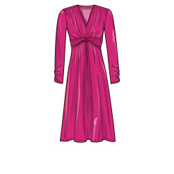 Kjole m/snoet front Simplicity snitmønster S9600