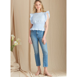 Bluse m/flæseærme Simplicity snitmønster S9605